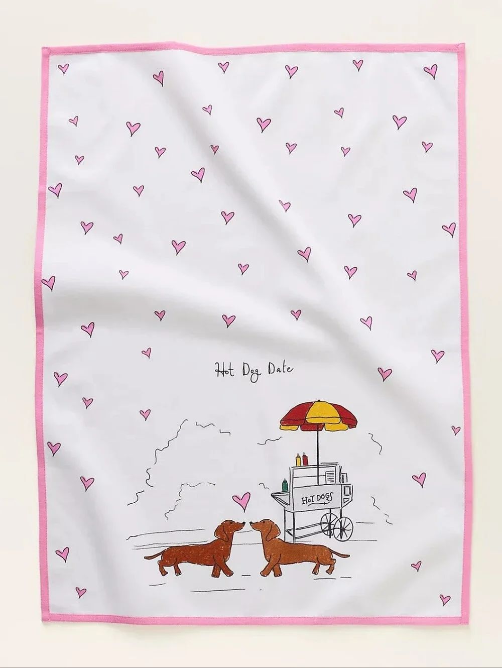 Anthropologie Noun New York Hot Dog Date Dish Towel